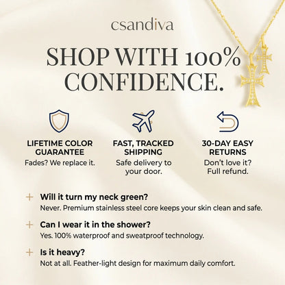 ✨ Faith Cross Necklace – A Symbol of Love, Blessing & Protection ✝️