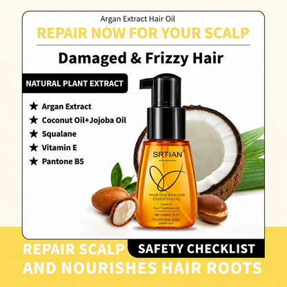 Only: 50% OFF + Extra Savings When You Buy More! 🔥Argan Extract Hair Oil 70ml - 100% Pure, Raw & Natural Blend with Coconut OilToday